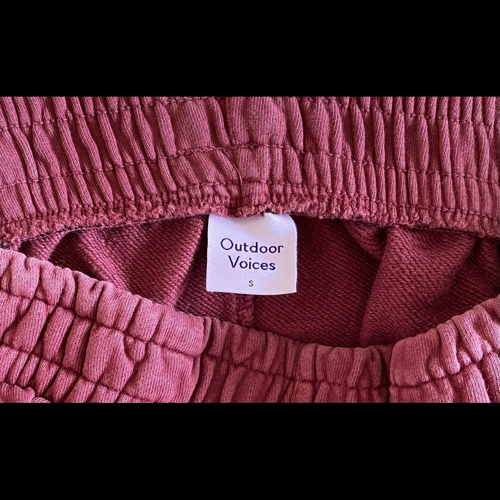 Outdoor Voices sweatpants, burgundy / mauve